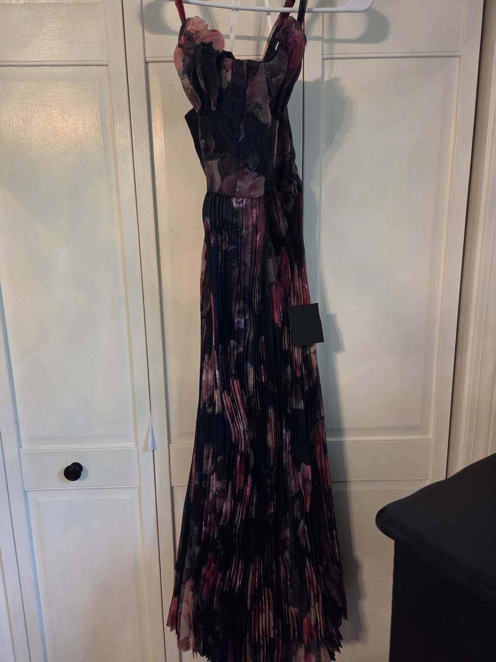 Lulu's Navy Maxi Dress with Pink Floral Print